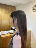 ワンレングス＋ツーブロック