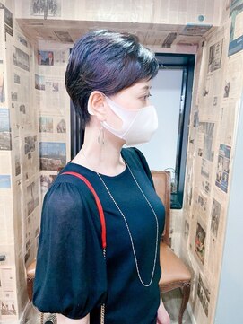 シック(Chic) ウルフマッシュ ブルーグレージュ カーキアッシュショートウルフ