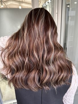 エトラ 渋谷店(etora) 小顔 ネビージュグレージュハイライトカラー◎