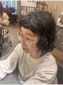 ボブ×ハードパーマ