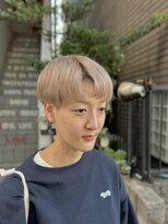 クラウドヘアー CLOUD HAIR 刈り上げショート×ミルクティーベージュカラー×ケアブリーチ