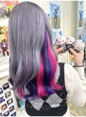 にじさんじ 不破湊 シルバー パープル ピンク インナーカラー