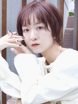 サロン ハナノ(Salon Hanano) ショートボブ10代20代30代カシスピンクチェリーブラウン