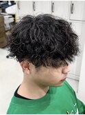波巻きスパイラルパーマツイストスパイラルパーマメンズマッシュ