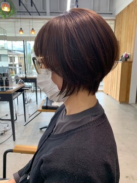 グランデュール 東静岡池田店(GRANDEUR) 東静岡ショートボブくびれショートイルミナカラー顔周りレイヤー