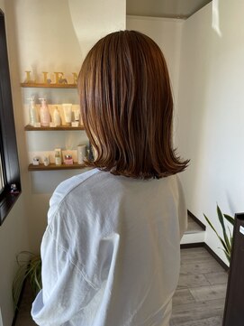 リュンヌ 門前仲町(lune) 切りっぱなしボブハイライトベージュカラーショートレイヤーロブ