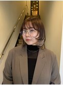 デザインカラー　髪質改善ケア　顔周りカット20代【赤坂大濠】