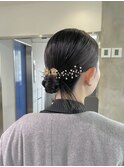 ヘアセット 結婚式お呼ばれ カチモリアレンジ 【mt___213r】