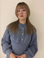 ブランコ 表参道(BLANCO)&nbsp;ミルクティーブロンド/ダークブルー/デジタルパーマ/表参道