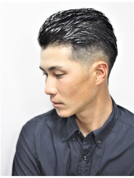 メンズフィール 南森町(MENS FEEL) オールバック☆バーバーカットサイドグラデーション刈り上げ
