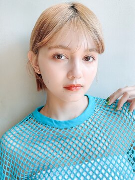 アイティー バイ アルバム 浦和店(IT by ALBUM) ナチュラルボブ_ミニウルフテラコッタくすみブルー_28713