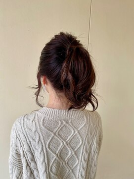 カシェ リタ ヘアー(CACHE'&RITA HAIR) 簡単アレンジ◯ゆる巻きポニーテール