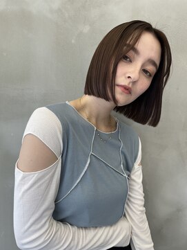 ロンドルーチェ 心斎橋(Lond luce) ダークアッシュ/ミディアムレイヤーカット［髪質改善/縮毛矯正］