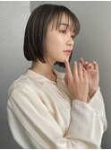 大人ボブ大人ショートボブ切りっぱなしボブ前髪あり前下がりボブ