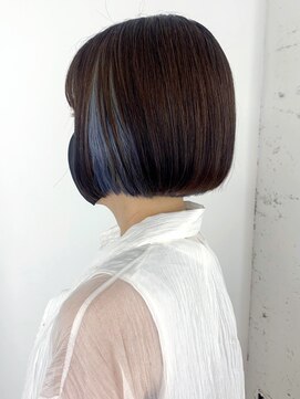 アイティー バイ アルバム 浦和店(IT by ALBUM) インナーブルーボブ_切りっぱなしボブピンクブラウン_ba478162