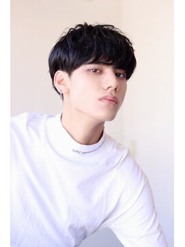 メンズカット バイ ソイクフ(メンズカット by SOY-KUFU) MEN'S HAIRクロスバングマッシュウルフ