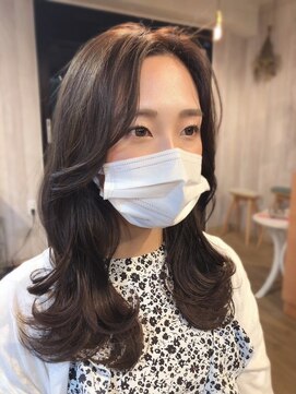 レイ 津田沼(Lei) カールセミディシアカラーワンカール前髪小顔カット[津田沼]