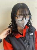 ブリーチなし透明感カラーブルーグレーアッシュブルーブラック