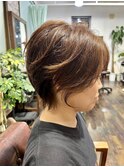 大人可愛い20代30代40代小顔丸みショートボブ