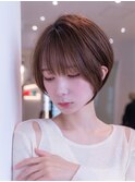前髪　イメチェン　髪質改善　ショートボブ　透明感カラー　美髪