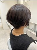 丸みショート×髪質改善カラー【溝の口美容室】