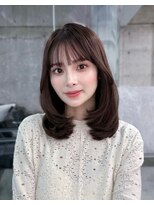 フィヴェント(Fivent) メルティカラー似合わせカットフェミニンロング韓国レイヤー