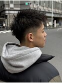 フェード×ツイストパーマ