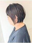 ホワイトグレージュデジタルパーマミニウルフ天王町HA66