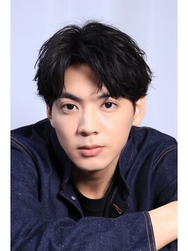 ネイビー(NAVY) スッキリ好印象 フェザーパーマ