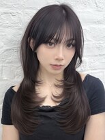 アマトウキョウ アユンチェ(AMA TOKYO×AYUNCHE)&nbsp;韓国ヘア　透明感カラー　2wayバング  レイヤーカット   顔周り