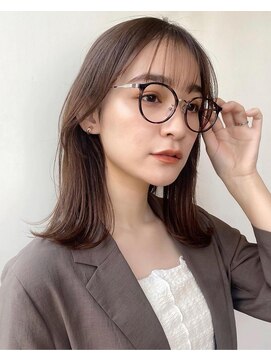 ガーデン 銀座(GARDEN) ミディアムヘア暗めカラー大人かわいいレイヤーカット前髪カット