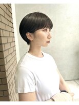 コール ネックス ザ サロン 表参道(COALL nex the salon)&nbsp;ダークアッシュ前髪あり大人ガーリークールショート