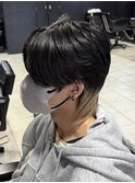 ラウンドマッシュウルフ&ウルフ&インナーカラー&ブロンド&men's