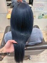 ヘアショップ エヌアンドエー 久喜菖蒲店(hair shop N&A)&nbsp;視線を奪う◎ネイビー×ストレートロング