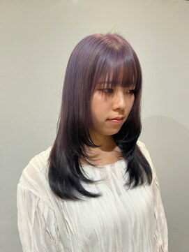 ディフィー 梅田(Defi) パープル×ブラック ルーツカラー/大阪/梅田/デザインカラー