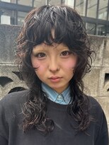 ナループロアツム(Nalu pu loa Tsum)&nbsp;マレットヘアウルフパーマミディアムレイヤーハイレイヤーウルフ