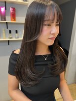 ベルベットヘア 千早店(Velvet hair) 髪質改善カラー×ローレイヤー×ダークトーンカラー【みつ】