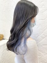 カモン(CAMON) 【インナーカラー】グレー × ブルーラベンダー