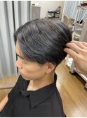 メンズハイライト×ブルー【TELA HAIRユーカリが丘】