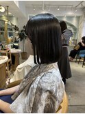 黒髪風ネイビーグレーボブディ