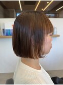 大人ショートボブショートカットココアアッシュくびれミディ