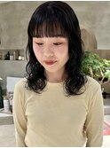 ミディアムくびレイヤー小顔カット艶髪姫カット20代30代40代