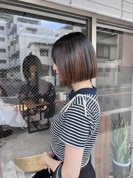 アドア 横浜(ADORE) 【ADORE横浜】ぱっつんボブ×グラデーションカラー