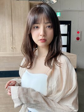 エトラ 渋谷店(etora) 前髪 ネビージュ ボブルフ 黒髪 ワンレン 小顔 "