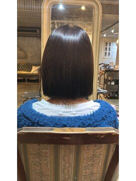 髪質改善と縮毛矯正の専門店 サンティエ(scintiller) 弱酸性縮毛矯正×ボブ