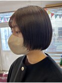 顔まわりレイヤー×前上がりボブ【miyabi】