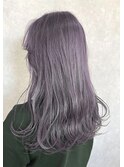 セミロング/ダブルカラー/ラベンダー