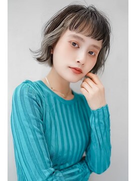 ギークス(GEEKS) 【GEEKS渋谷】オン眉ボブ/アンブレラカラー/初ブリーチ/秋カラー