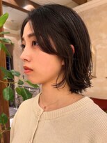 ビュートリアム265(BEAUTRIUM 265) ★小顔ボブレイヤーくせ毛活かし流れる前髪ヘーゼルブラウン銀座