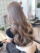 サンクマーケット 渋谷(cinq MARKET) ミルクティーベージュブリーチカラーオリーブ暗めレイヤーカット